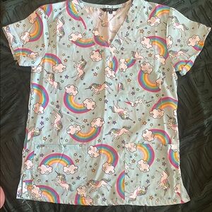 Women’s unicorn scrub top